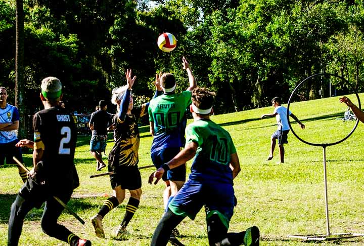 No entanto, a principal adaptação é a substituição das vassouras voadoras por varas de quadribol que os jogadores seguram entre as pernas, simulando a ideia de voar.