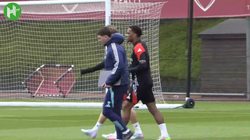 Arsenal treina com Calafiori e Timber antes de decisão na UEFA Champions League