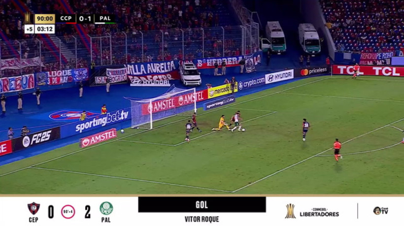 Vitor Roque marca seu primeiro gol na CONMEBOL Libertadores pelo Palmeiras; veja