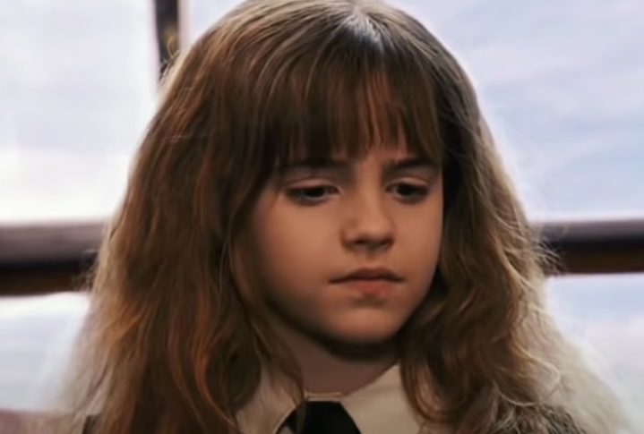Hermione aparece pela primeira vez em Harry Potter e a Pedra Filosofal, como uma nova estudante de Hogwarts. Ela é uma bruxa nascida trouxa, o que significa que seus pais não eram bruxos. Mesmo assim, ela é uma das alunas mais inteligentes do colégio.