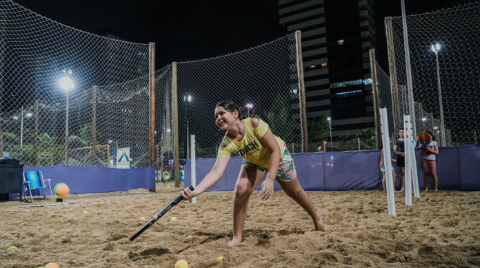 FORTALEZA-CE, BRASIL, 09-05-2025: Projeto social Iracema Beach Tennis, nas instalações do Atleta Cidadão, da Prefeitura de Fortaleza. (Foto: Fernanda Barros/ O Povo)