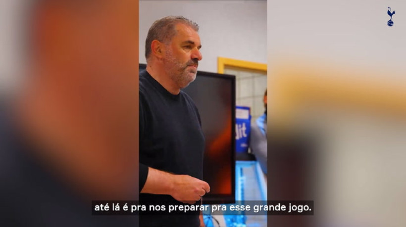 Postecoglou discursa no vestiário do Tottenham após classificação na Europa League