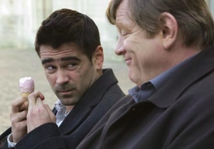 Mais tarde, o ator irlandês venceu seu primeiro Globo de Ouro por sua atuação na comédia Na Mira do Chefe (2008). Ele protagonizou ao filme ao lado de Brendan Gleeson (foto).