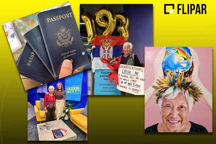 Luisa Yu, uma idosa filipina de 79 anos, se orgulha de já ter visotado todos os países do mundo reconhecidos pela ONU (Organização das Nações Unidas): 193 ao todo.
