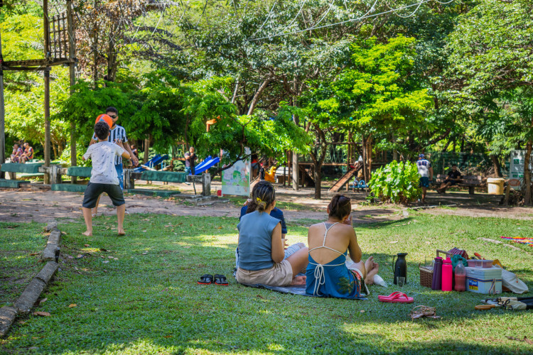 Parque do Cocó, onde muitas famílias aproveitam para realizar piqueniques