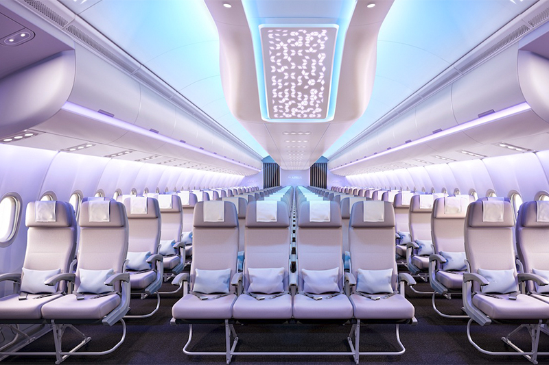 Segundo a empresa, o avião conta com design circular, tecnologia de impressão 3D e estruturas biônicas