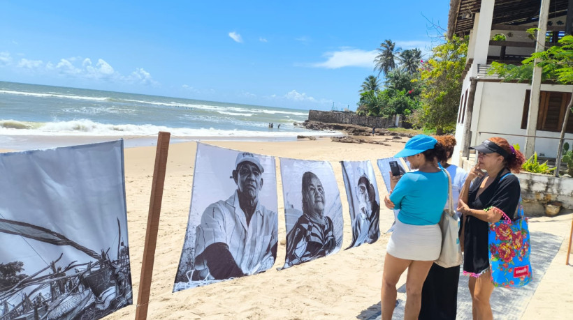 Pescadores são tema de exposição no calçadão do Pecém

