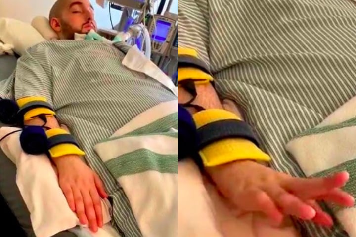 Em 2019, houve um pequeno sinal de melhora: ele mexeu um dedo e a cabeça, o que animou a família. 