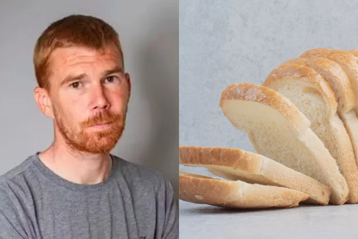 Sua dieta se resume basicamente a duas fatias de pão branco por dia, além de cereais com leite e algumas balas de goma.