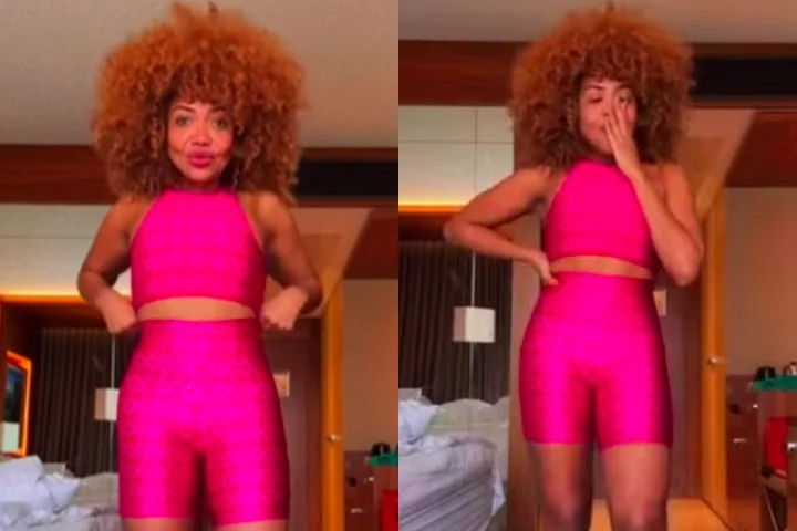 60 quilos! Sessenta! Eu tô passada, meu Deus! Eu trabalhei muito para chegar aqui. Tô feliz, emocionada. Bermudinha assim, pra malhar, nunca tinha usado, celebrou.