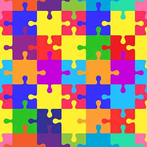 O quebra-cabeça é o símbolo mundial do autismo, representando a complexidade e a diversidade do Transtorno do Espectro Autista (TEA). Ele foi criado em 1963 pela Autism Society e popularizado pela Autism Speaks.