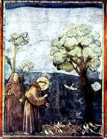 Era filho do comerciante italiano Pietro di Bernadone dei Moriconi e sua esposa Pica Bourlemont, cuja família tinha raízes francesas. Na juventude de Francisco, uma guerra começou entre as cidades italianas chamadas Perugia e Assis.
