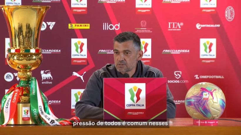 Conceição pede foco ao Milan na final da Copa da Itália