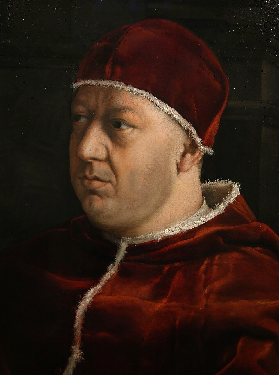 Papa Leão X (n. 1475 – m. 1521) - Pontificado de 1513 a 1521. Florentino da família Médici, governou durante o início da Reforma Protestante.
