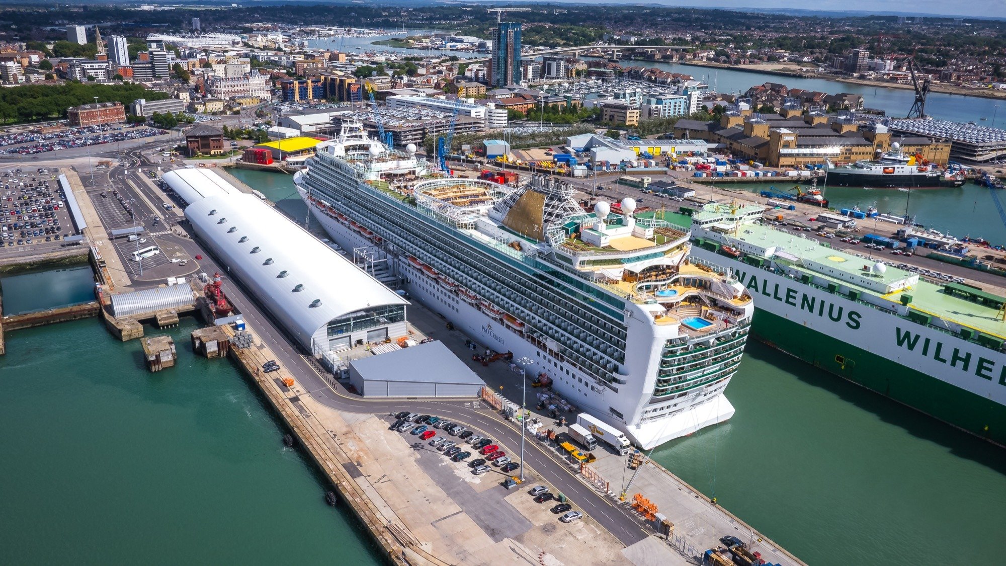 Southampton, Reino Unido: Servindo como ponto de partida e chegada para muitos cruzeiros transatlânticos, Southampton é um dos portos mais importantes do Reino Unido. - Divulgação/cruisesouthampton.com