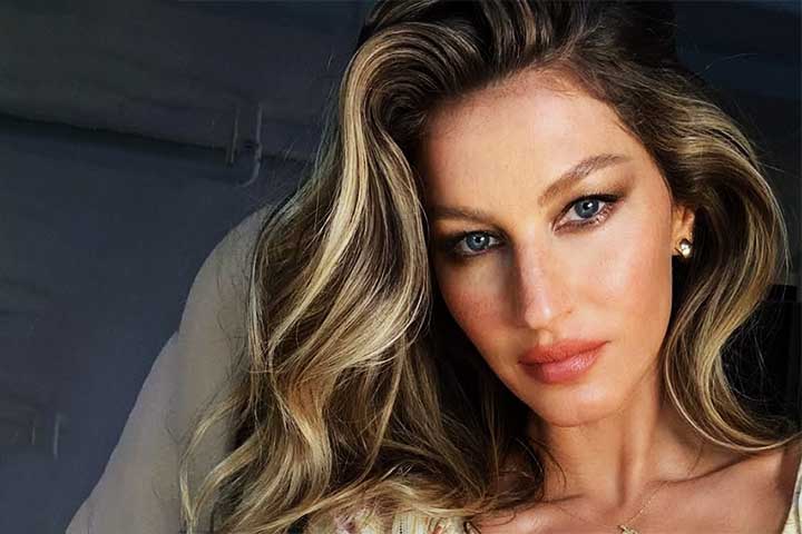A brasileira Gisele Bündchen aparece em terceiro lugar, com 93,6% de proximidade com a proporção áurea. De acordo com o estudo, seus lábios e nariz atingem 99,4% de harmonia.