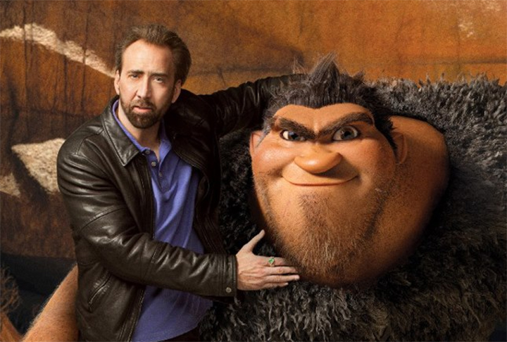 Nicolas Cage também trabalha como dublador. É dele a voz de Grug na animação Os Croods, de 2013.
