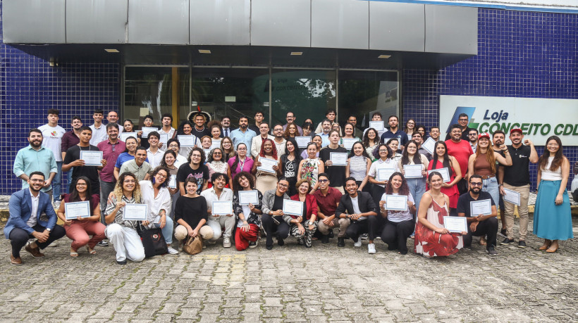 FORTALEZA-CE BRASIL, 16.05.2025  - Posse de novos membros do Conselho de Jovens Leitores e primeira reunião de 2025   Onde: Auditório da Faculdade CDL (Rua 25 de Março, 882 - Centro (Foto Joao Filho Tavares O Povo)