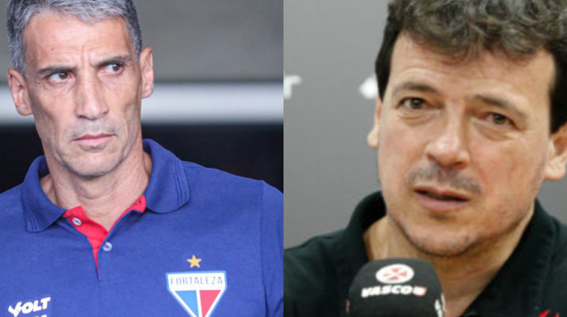 Vojvoda, técnico do Fortaleza, e Diniz, técnico do Vasco, já se enfrentaram seis vezes na história
