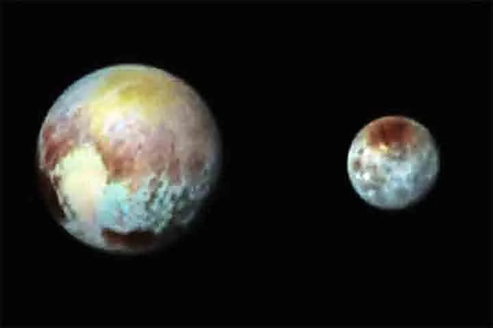 A distância à Terra varia, mas em média é de 4,3 bilhões de quilômetros