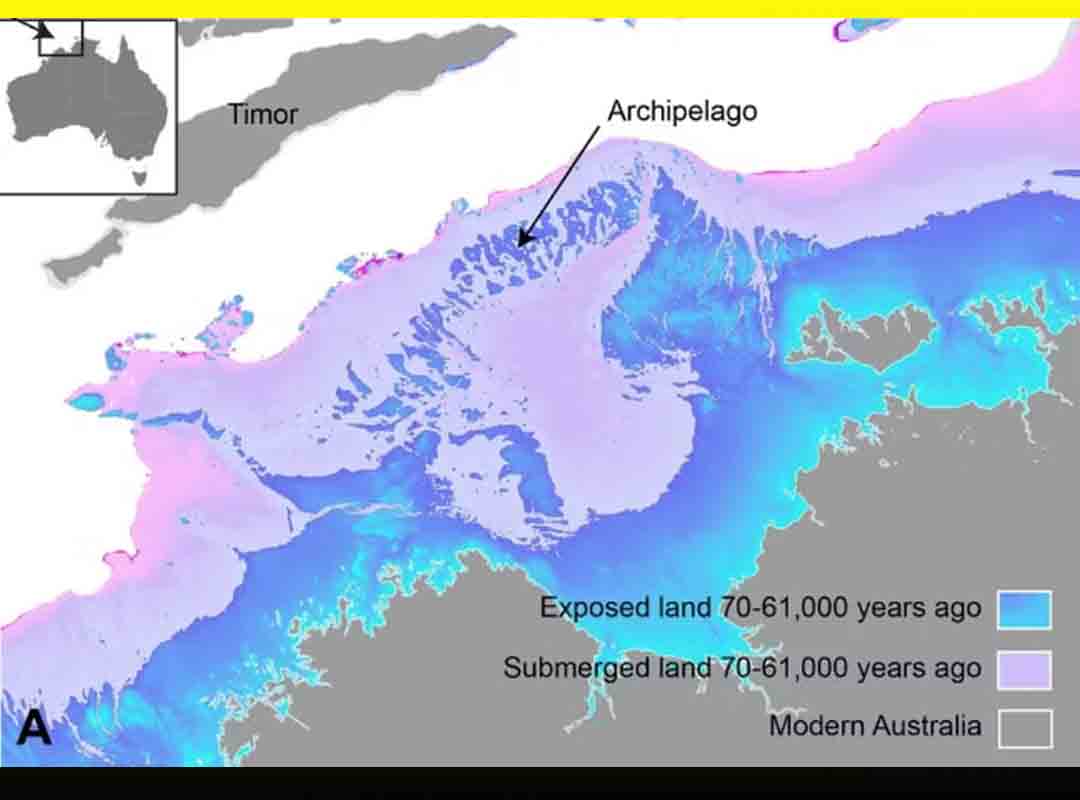 Essa espécie de civilização perdida, uma “Atlântida australiana”, compunha continente maior do passado geológico da terra (paleocontinente) de nome Sahul.