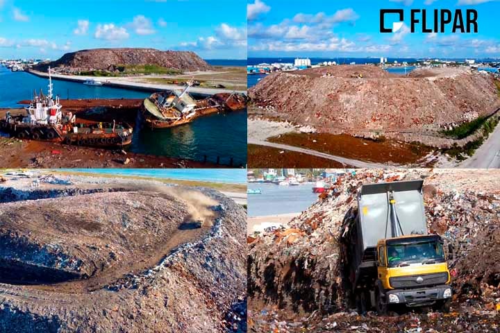 Um cenário bem diferente daquele que gera inúmeras curtidas nas redes sociais. Todos os dias são despejadas mais de 400 toneladas de lixo no local. De garrafas de champanhe a bateria de celular.