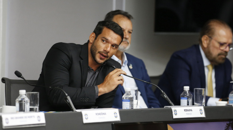 Samir Xaud, vice-presidente da Federação Roraimense de Futebol, em Assembleia Geral Ordinária na sede da CBF, em 2024