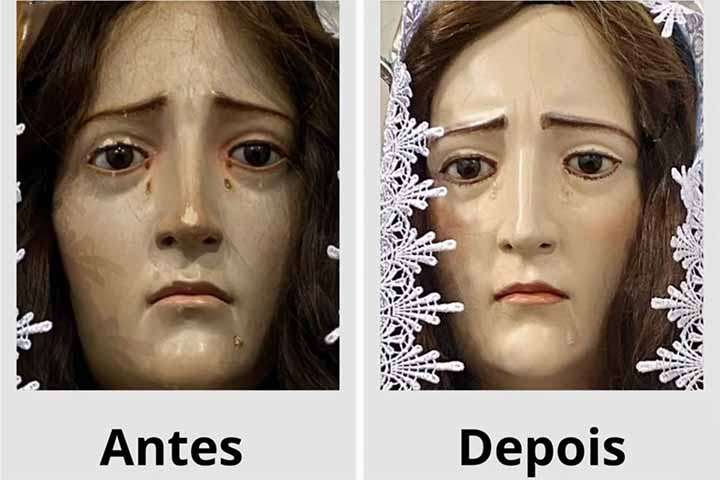 O Instituto do Patrimônio Histórico e Artístico Nacional (Iphan) enviou técnicos para averiguar o caso, já que a imagem (bem como a igreja) é tombada e não houve autorização para qualquer alteração na peça.  