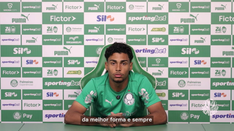 Luighi sobre oportunidades no Palmeiras: 'Tenho muita fome de jogo'