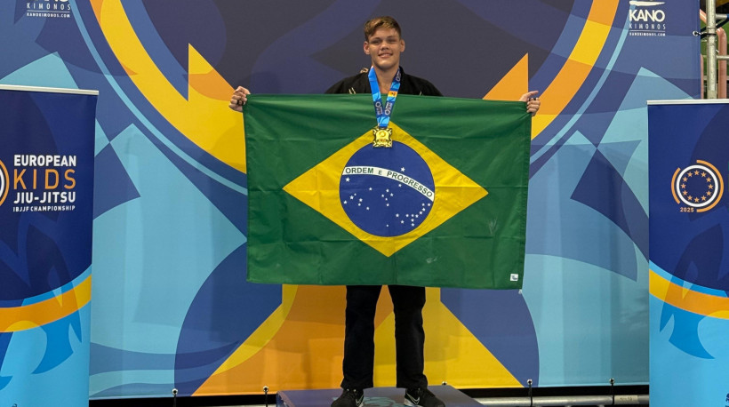 Cearense Kelvin Freitas faturou título de jiu-jitsu na Europa