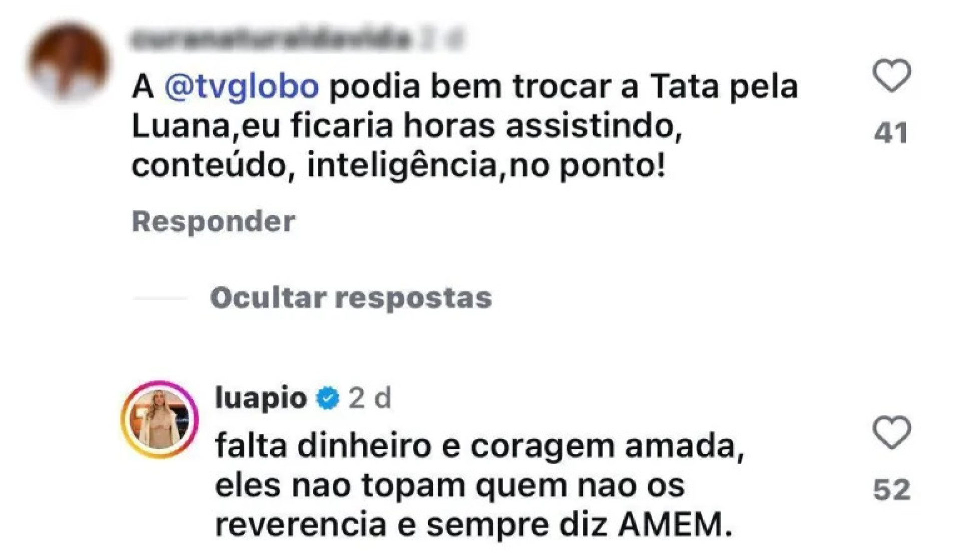 Sugest&atilde;o de internauta rendeu alfinetada de Luana Piovani