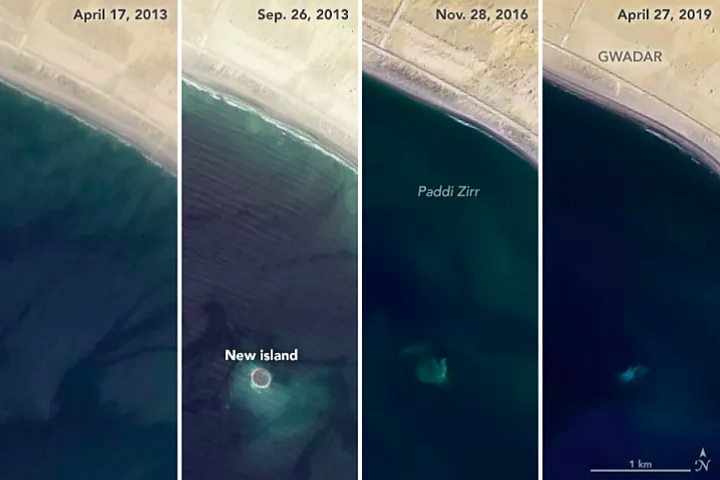 Em 2016, imagens de satélite mostraram que a ilha havia sido engolida pelo mar e voltou a ficar submersa.