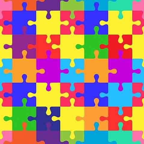 O quebra-cabeça é o símbolo mundial do autismo, representando a complexidade e a diversidade do Transtorno do Espectro Autista (TEA). Ele foi criado em 1963 pela Autism Society e popularizado pela Autism Speaks.