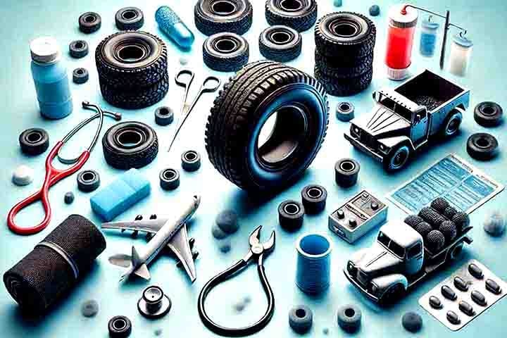 Durante o conflito, a borracha tornou-se crucial para veículos, aviões e equipamentos médicos. A demanda global consolidou o material como um recurso estratégico.
