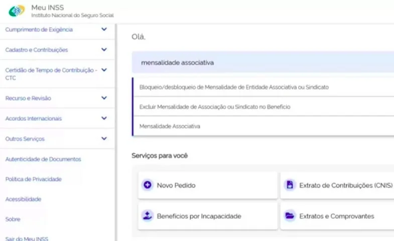 Para aqueles que desejam bloquear descontos futuros, faça login no Meu INSS e, no campo de pesquisa, digite “solicitar bloqueio ou desbloqueio de mensalidade”. Clique no nome do serviço/benefício e siga as orientações.