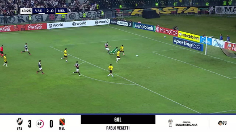 Estrela do Pirata! Vegetti marca o terceiro do Vasco ainda no primeiro tempo; veja