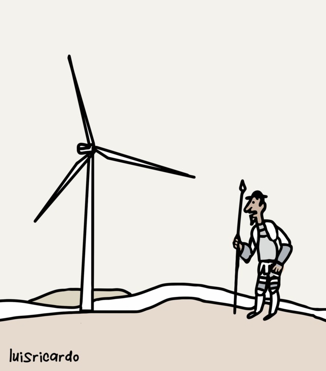 Lutar contra moinhos de vento, inclusive, se tornou uma expressão popular com o sentido de atacar inimigos imaginários.