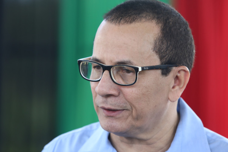 MARACANAÚ-CE, BRASIL, 28.05.2025: Francisco Barbosa, presidente do Etice. 1ª Sala Google indígena do Brasil é inaugurada. escola Indígena Chuí. Maracanaú.  (Foto: Fabio Lima/ OPOVO)