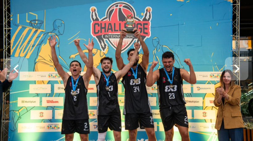 Basquete Praça da Argentina, time cearense, ganhou etapa da Super Liga nacional de basquete 3x3