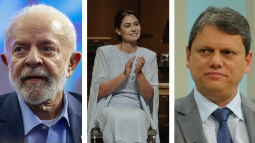 Lula, Michelle Bolsonaro e Tarcísio de Freitas