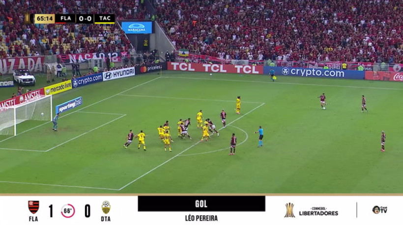 GOL DO FLAMENGO! Léo Pereira finaliza com capricho e marca no Maracanã