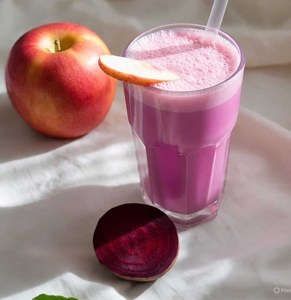 Leite com beterraba e maçã: Energizante e rica em ferro, essa vitamina combate o cansaço e melhora a circulação. A maçã suaviza o sabor da beterraba. Uma escolha colorida e saudável.
