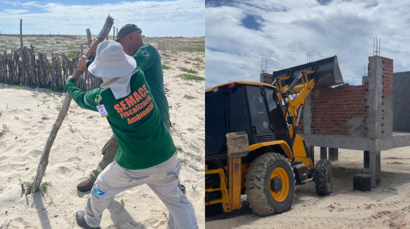 A ação aconteceu nesta quinta-feira, 29, e retirou cercas em ocupações irregulares na Tatajuba