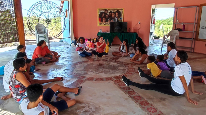 Projeto Circo Multicor, desenvolvido no município de Beberibe, a 81,95 km de Fortaleza