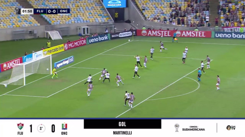 GOL DO FLU! Martinelli bate da entrada da área e abre o placar no Maracanã