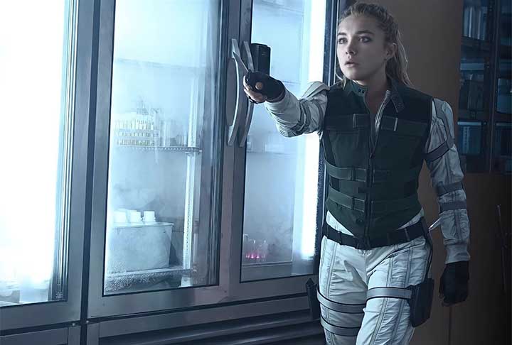 No fim de abril, poucos antes da estreia do filme, Pugh impressionou os fãs ao aparecer em bastidores das filmagens em uma cena de ação em que dispensou dublê. 

