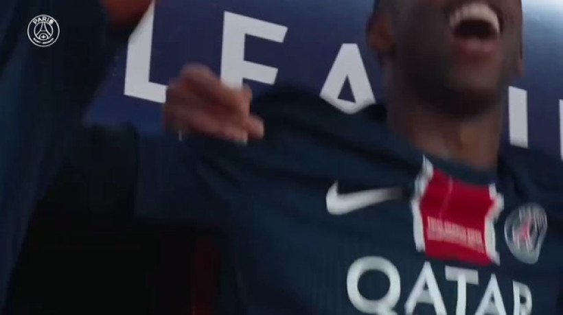 Comemoração no vestiário do PSG após a conquista da Liga dos Campeões