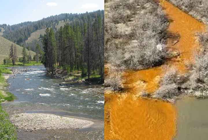 Até 2019, a água do Rio Salmon era cristalina. Porém, em 2023, adquiriu uma coloração alaranjada, conforme ressaltou a revista Scientific American.