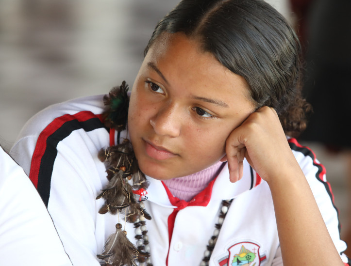 CAUCAIA-CE, BRASIL, 30.05.2025: Livia  Maria, 14 estudante. Ação para capacitação. 75 ANOS DO UNICEF.  (Foto: Fabio Lima/ OPOVO)