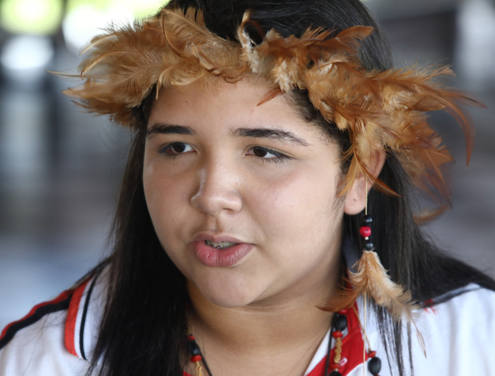CAUCAIA-CE, BRASIL, 30.05.2025: Cícera Raquel, 14 estudante. Ação para capacitação. 75 ANOS DO UNICEF.  (Foto: Fabio Lima/ OPOVO)